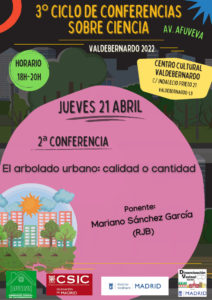 Conferencia arbolado urbano Valdebernardo 21 abril