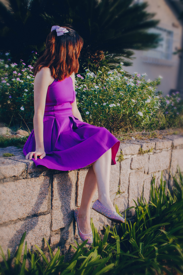 Vestido Flores de Monet ultra violet