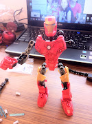 The Lego building begins! one handed Iron Man (photo )
