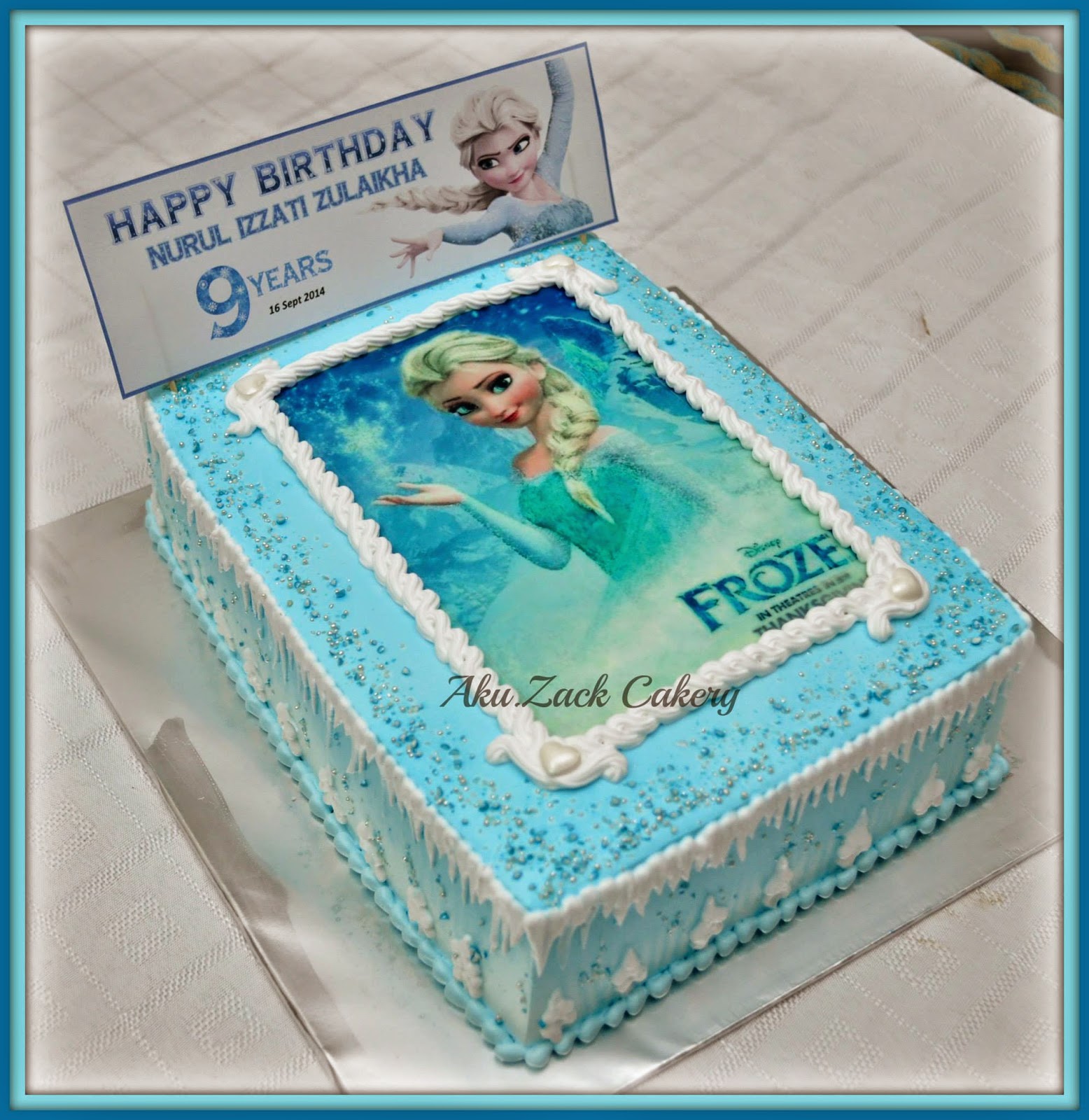 Aku.Zack Cakery: Kek Elsa Frozen and the Geng