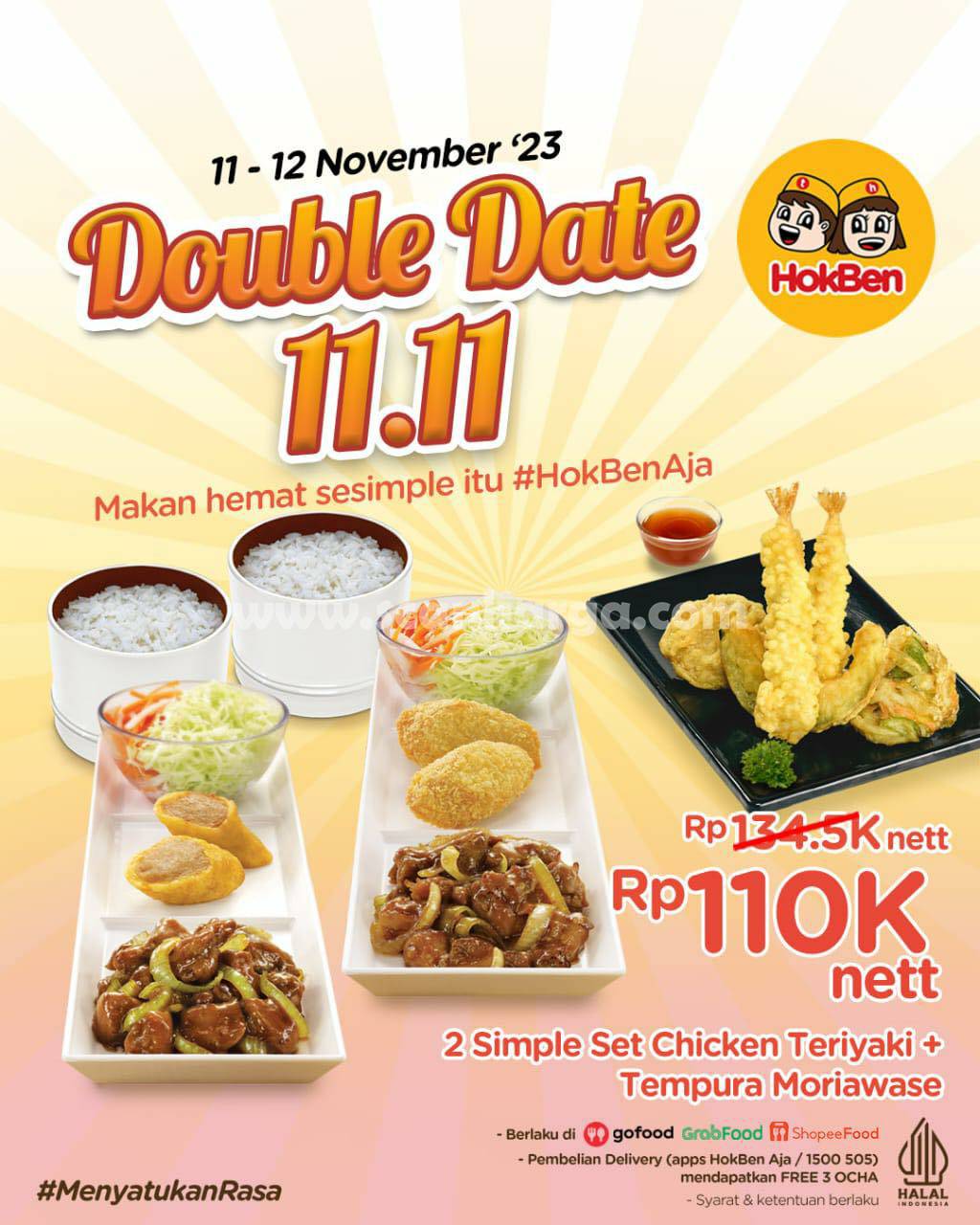 PROMO HOKBEN DOUBLE DATE 11.11 - Makan Berdua Hanya Rp. 110K