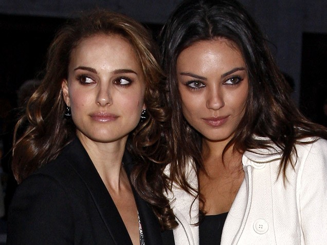 Natalie Portman and Mila Kunis (co-stars in "Black Swan")