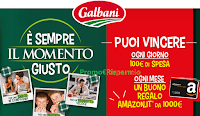 Logo Galbani '' E' sempre il momento giusto'' : vinci buoni Amazon da 1000€ e 122 buoni spesa da 100€ 