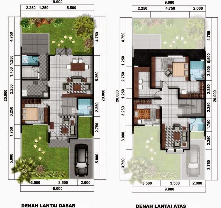  Desain  Rumah  Minimalis 2  Lantai  Luas  Tanah  60M2  MODEL  