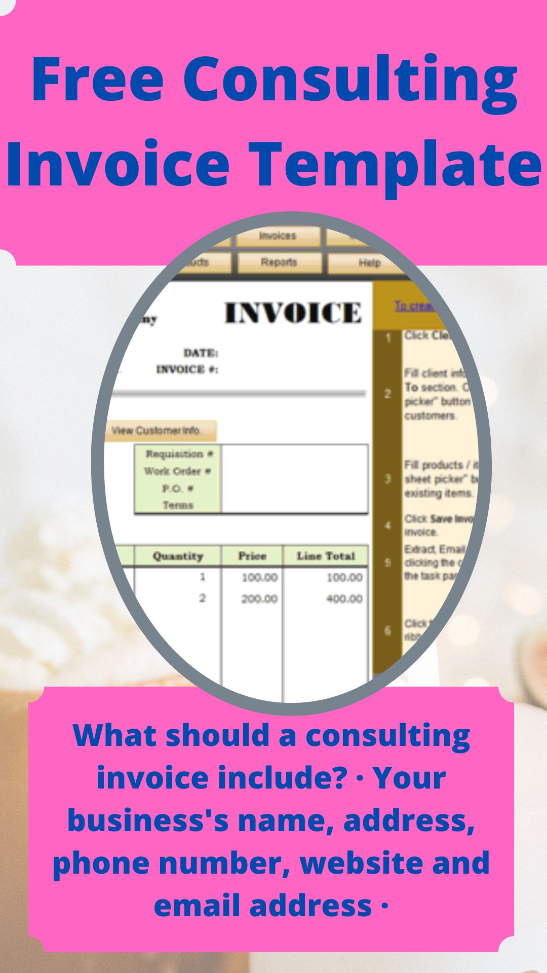 How to bill for consulting services sample