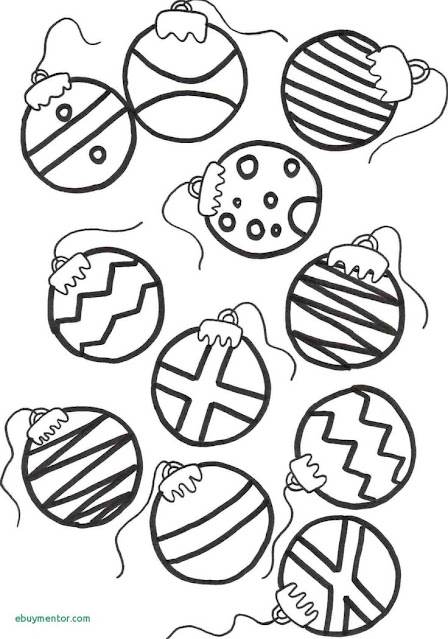 Easy Christmas ornaments coloring pages 2
