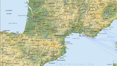 South of France Map with detail