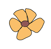 orange flower clip art