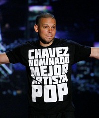 Residente of Calle 13 hosts the MTV Los Premios 09 awards in Los Angeles, California October 15, 2009. REUTERS/Mario Anzuoni (UNITED STATES ENTERTAINMENT) USA/