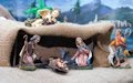 Nacimiento del niño Jesús en una hermosa representación