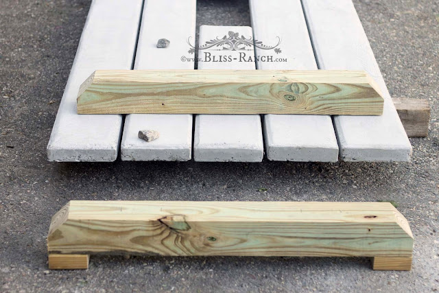 Cement Plant Topped Farmhouse Patio Table, Bliss-Ranch.com