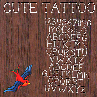 tattoo font styles. Cute Tattoo font from