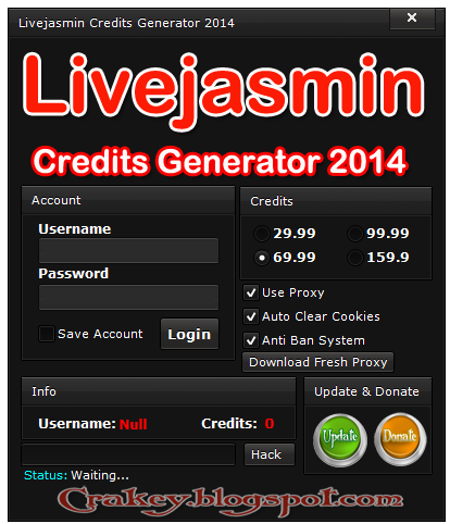 Livejasmin Credits Hack Tool 2014