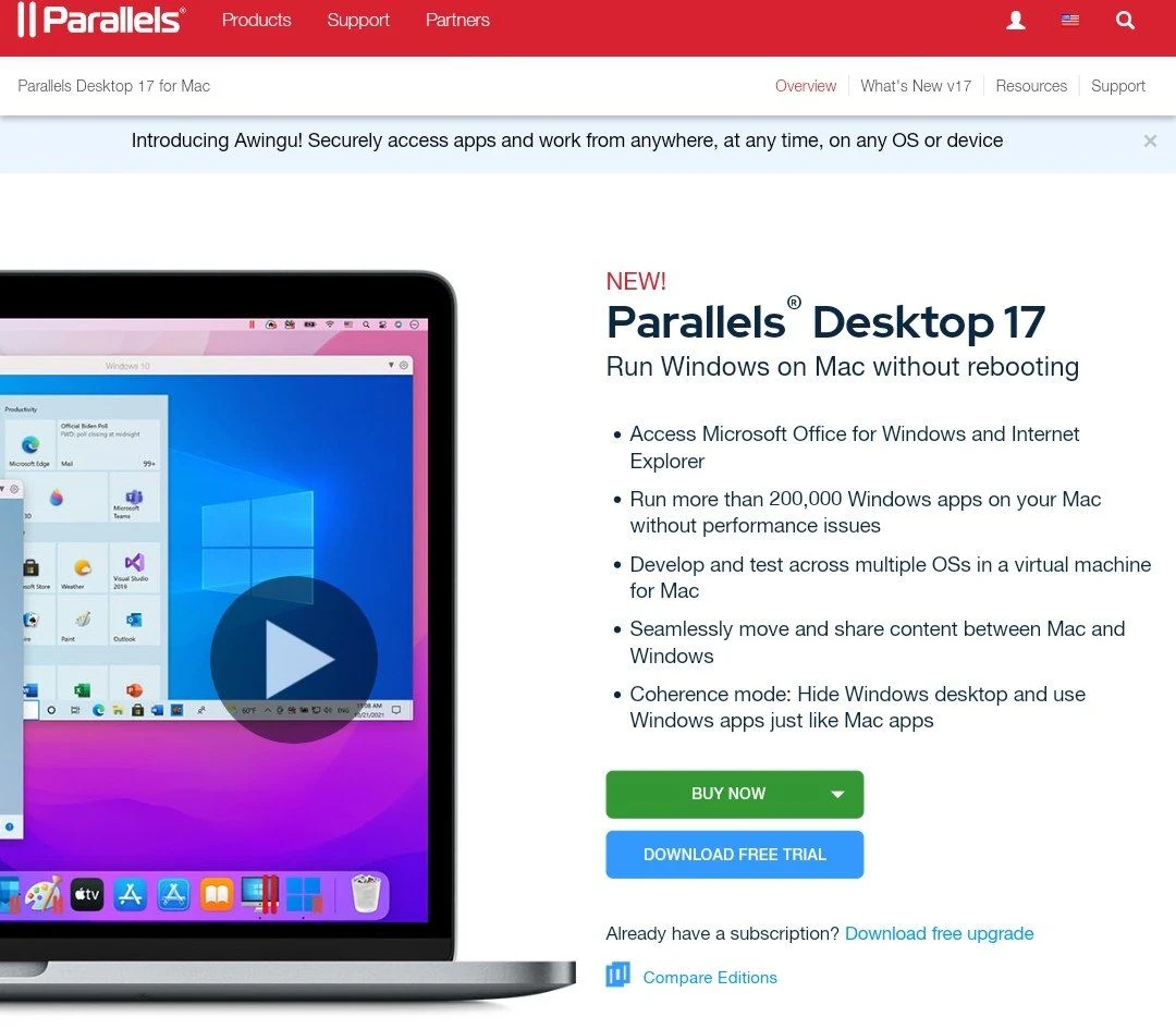 In the second step, we will download Parallels Desktop for Mac, from here 📤📥 through the official website and start the download process by clicking on Download Now. After