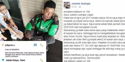 kang Ojek Online di tipu order fiktif Gofood