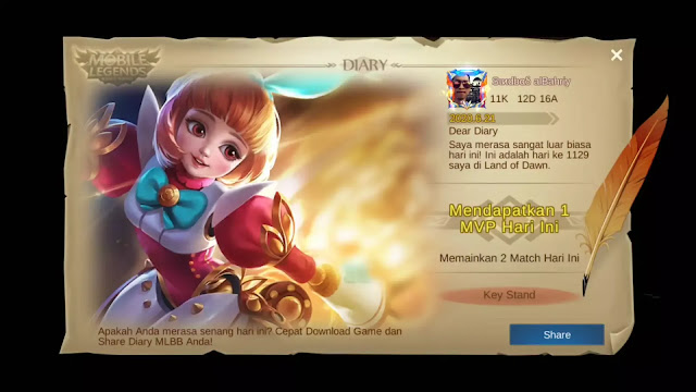 Diary Mobile Legends