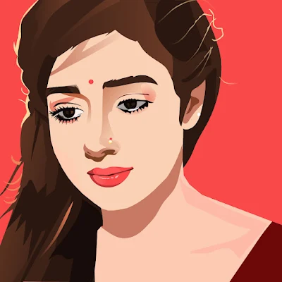 Digital portrait of Tina Datta, renowned Indian actress
