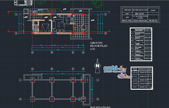 Small house with terrace accessible Dwg  