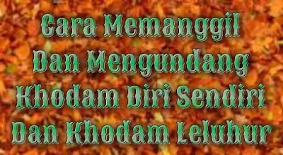 mengetahui khodam leluhur, khodam diri sendiri ada atau tidaknya tanpa puasa hanya mengunakan wiritan