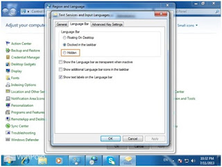 Cara menampilkan Language Bar di Windows Seven