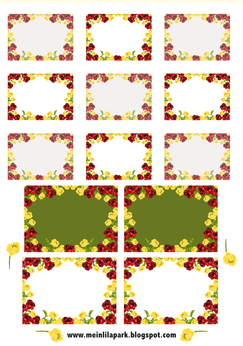 Free printable vintage rose tags and labels - ausdruckbare Etiketten - freebie | MeinLilaPark