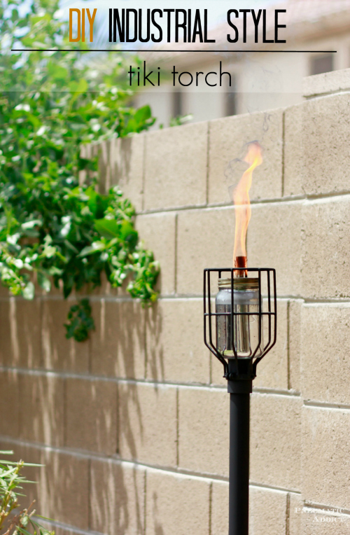 Industrial style tiki torch DIY tutorial