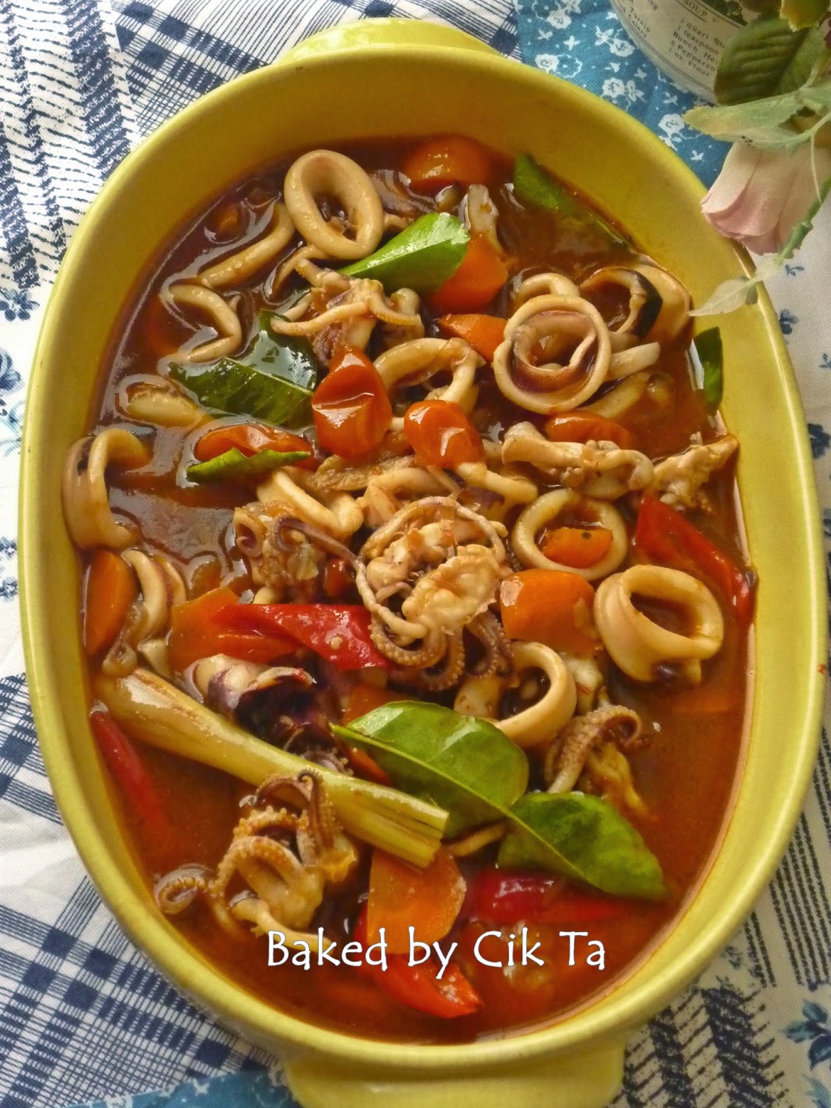 BAKED BY CIK TA: SOTONG MASAK PAPRIKyang melambai2 