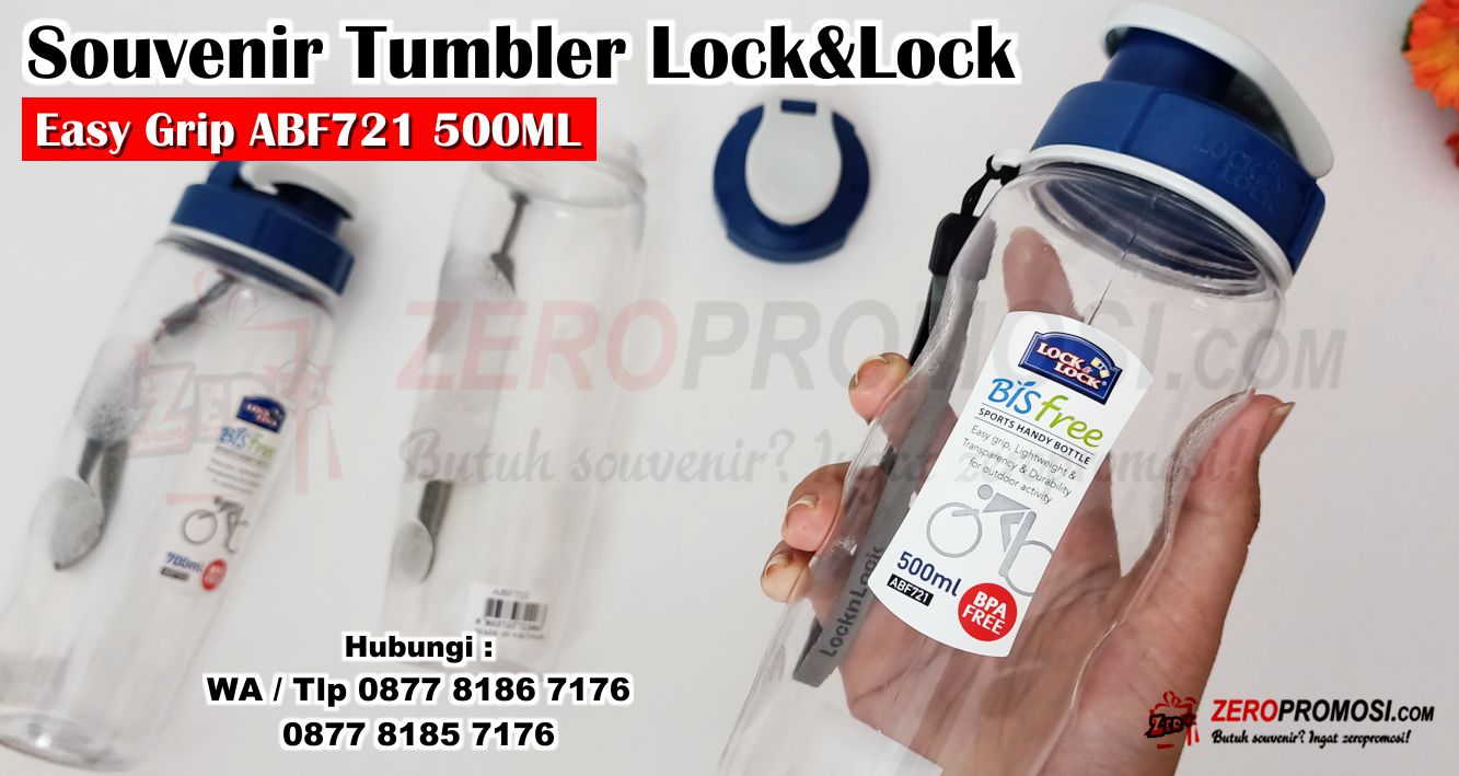 Souvenir Tumbler Lock&Lock ABF721 Bisfree Sports Water Bottle, Tumbler Easy Grip LocknLock 500ml, Tumbler LocknLock Original ABF721, Tumbler Bottle Sport Lock&Lock Kode ABF721