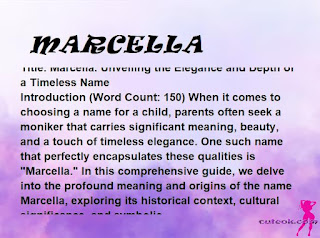 meaning of the name "MARCELLA"