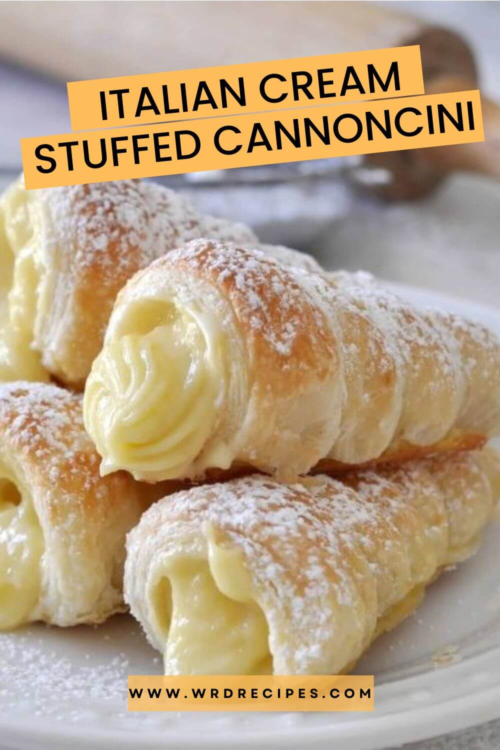 Italian Cream Stuffed Cannoncini Recipe Step-by-step