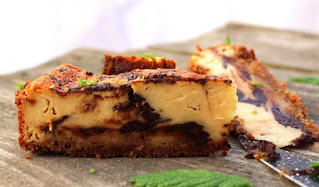 Tarta de queso y chocolate negro