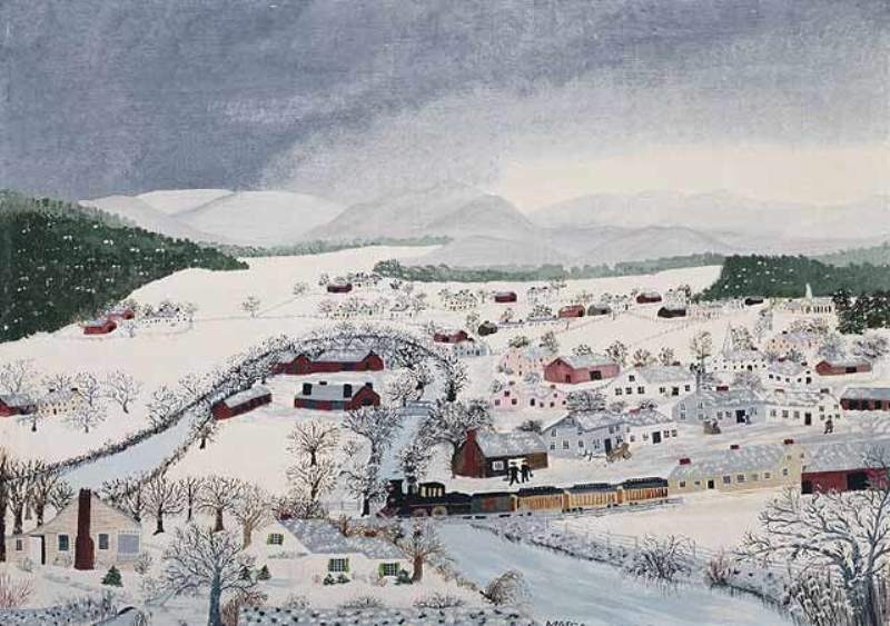 g moses hoosick falls in winter