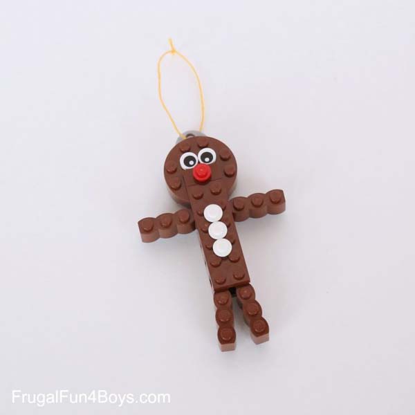 Lego gingerbread man christmas ornament