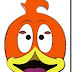 Máscara de pájaro loco, color y colorear