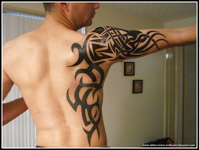 Tribal Back Tattoo Wings