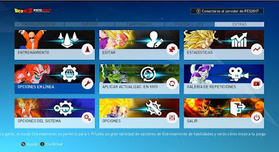 PES 2017 Dragon Ball Z Graphic Menu by JAS