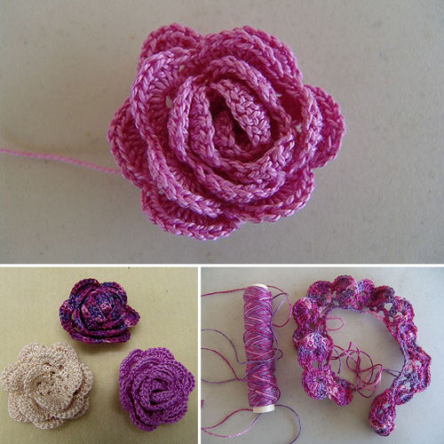 Strip Method Crochet Rose - Free Pattern 