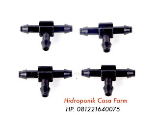 Micro Tee 5 mm untuk sistem fertigasi irigasi Sistem Drip hidroponik NFT