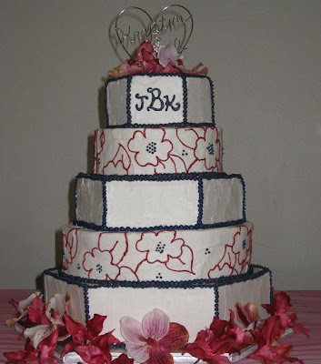 Red White and Blue Wedding Cakes