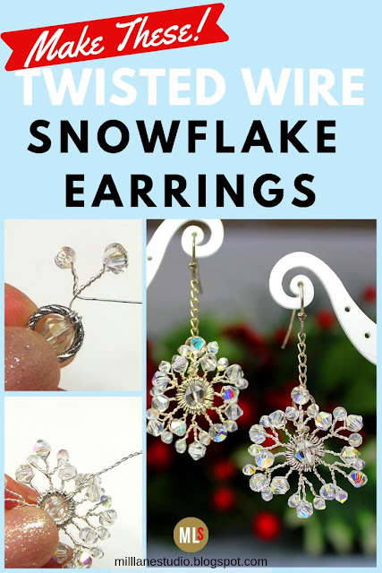 Twisted Wire Snowflake Earrings project sheet
