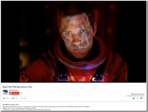 Famous Line From 2001 A Space Odyssey Open Pod - Awesome ...
