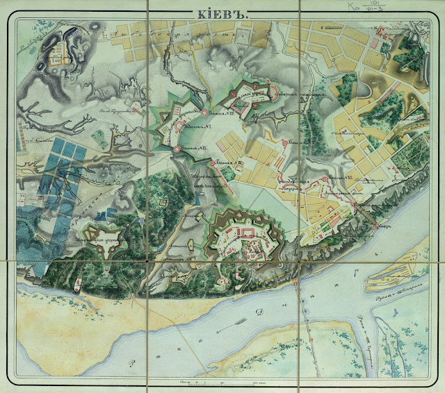 Старая карта Киева