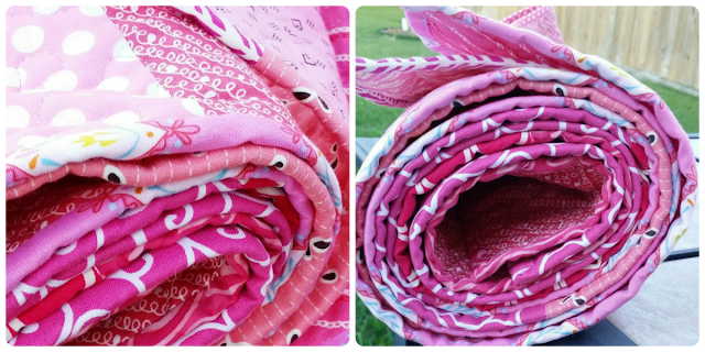 pink quilt rolls