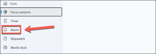 pasang alarm di laptop Windows 11