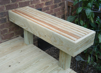 wood deck bench plans