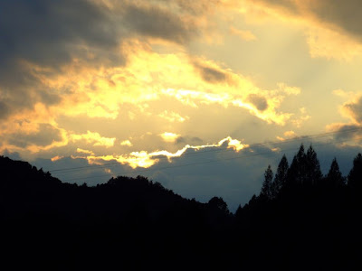 Mountains after fishing day