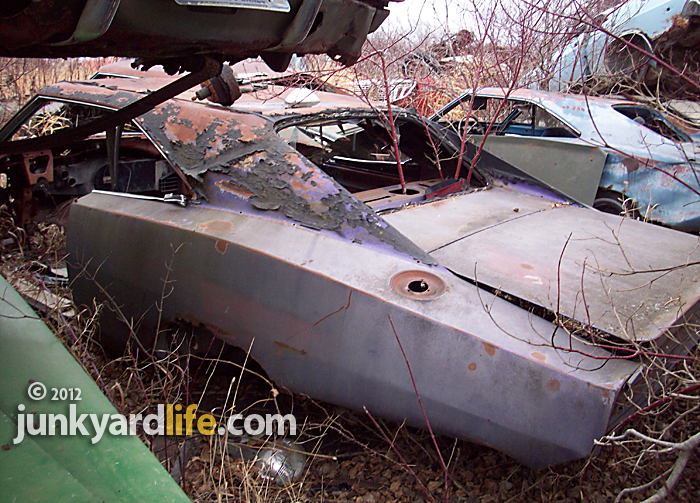 A Plum Crazy 1970 Dodge Charger hidden in this junkyard graveyard
