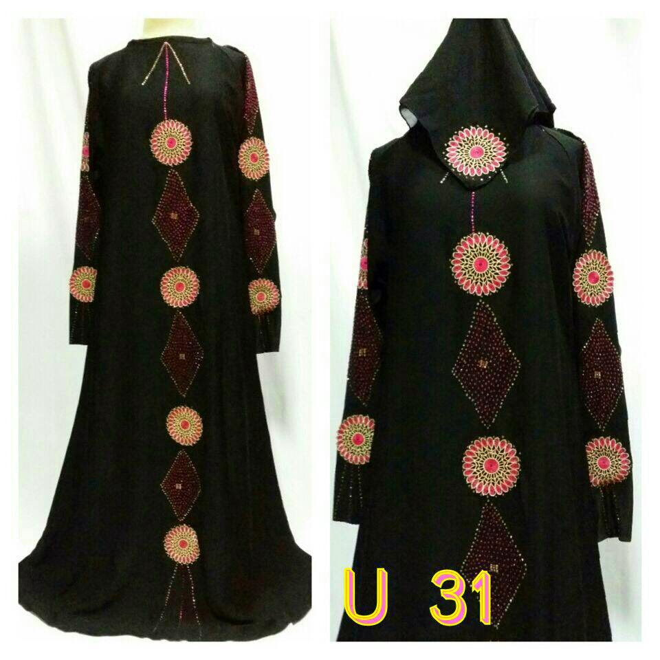 Model gamis abaya hitam arab modern di jual harga murah 