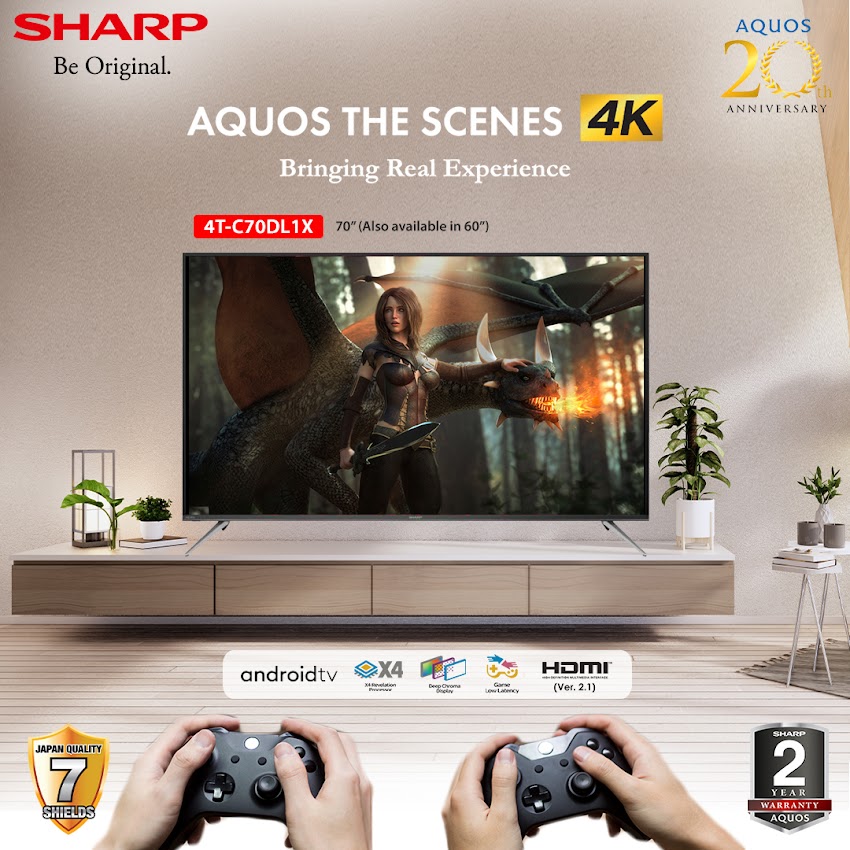 Level up summer entertainment experience with Sharp’s new Aquos 4k Smart Android TV and Party Box