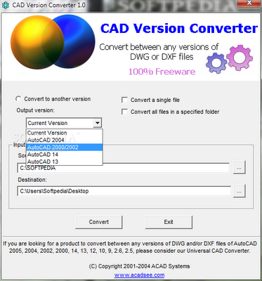 Free CAD Version Converter